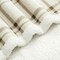 Americanflat 60x80 Oversized Tattersall Fleece Throw Blanket - Reversible Sherpa Backing - Ultra Soft Plush Comfort - Cozy Warmth For Couch Or Bed - Cream